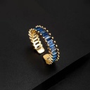 Gold Plated American Diamond Silver Snake Themed Finger Ring (copy)