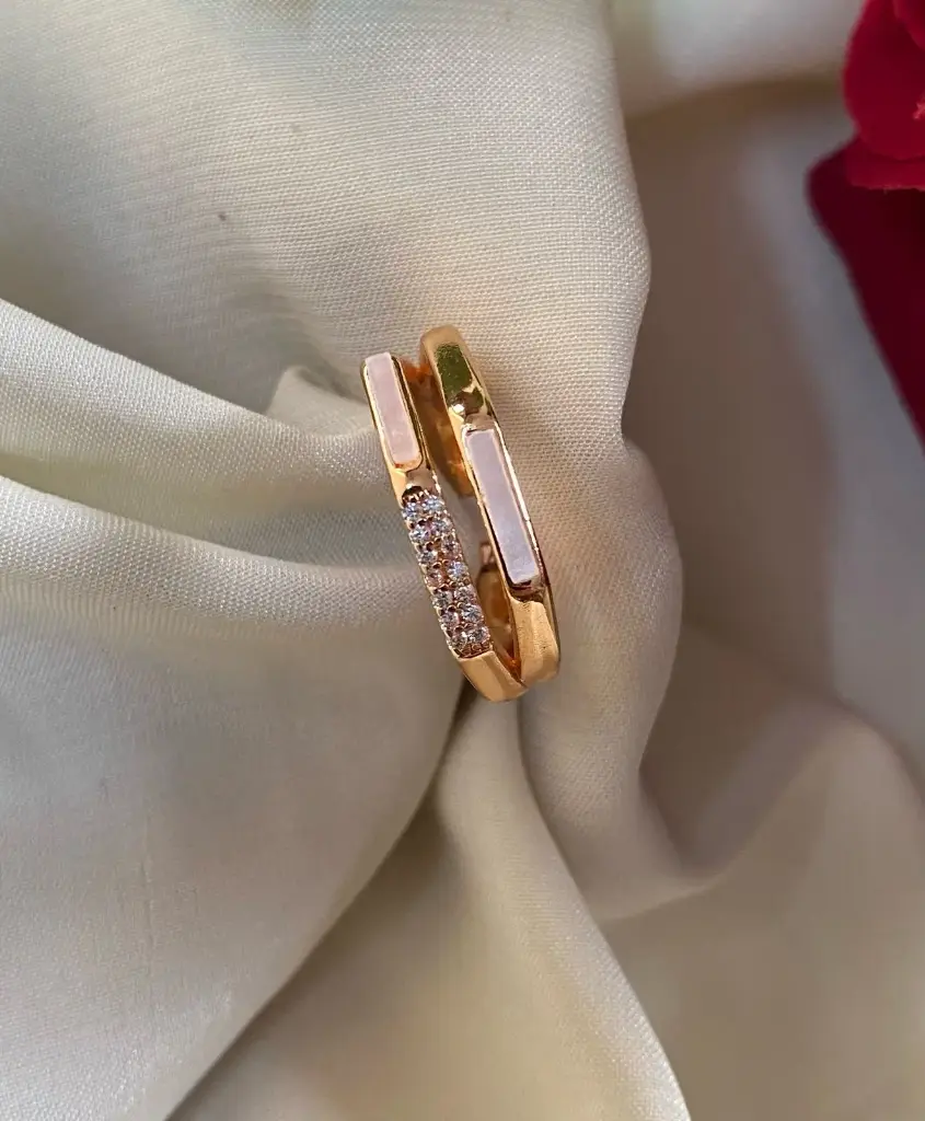 Adjustable Rose Gold AD Ring