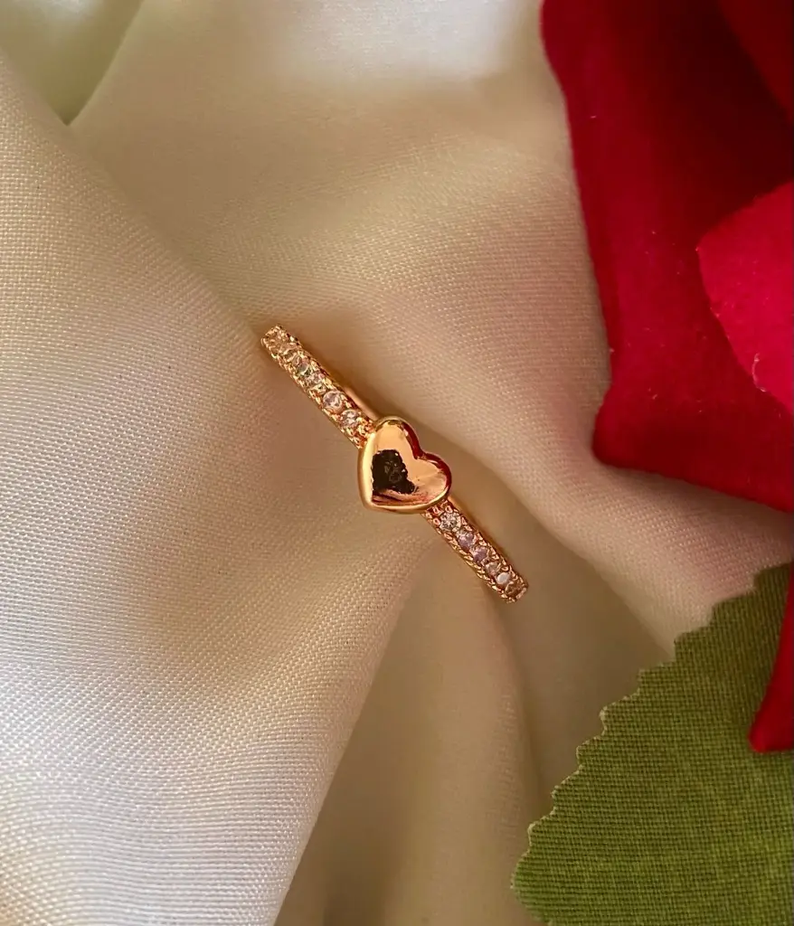 Adjustable Rose Gold AD Ring