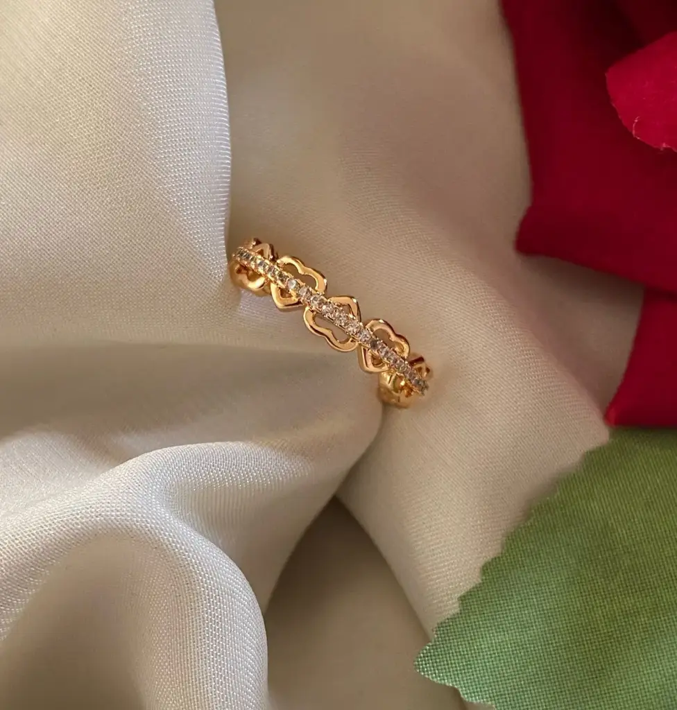 Adjustable Rose Gold AD Ring