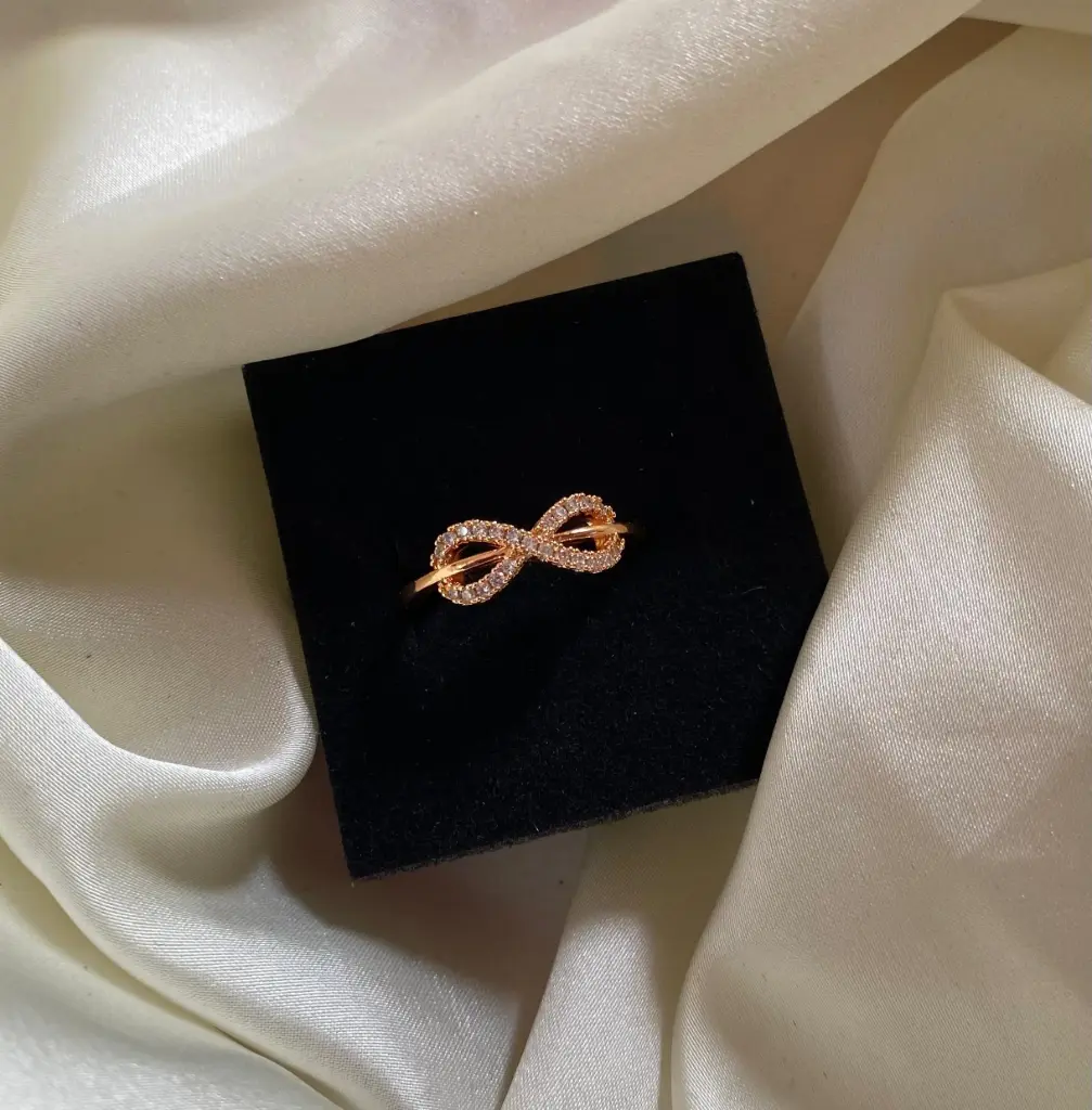 Rose Gold Plated American Diamond Ring 