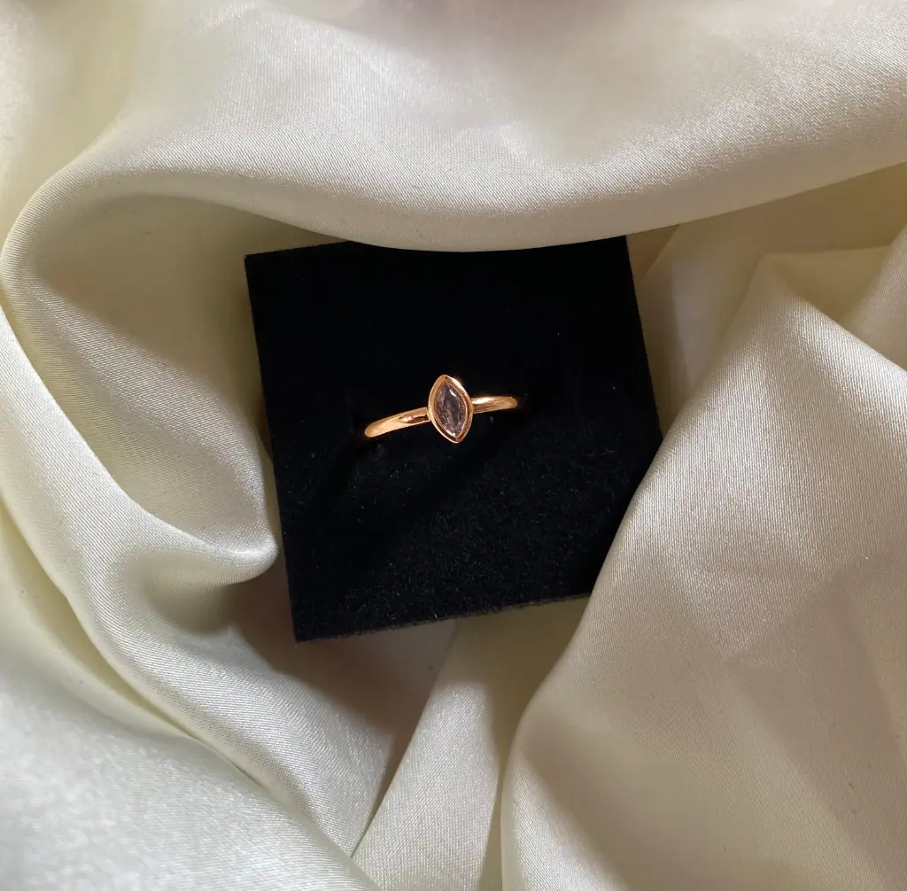 Rose gold Plated American Diamond Ring 