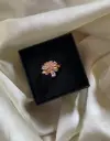 Rose Gold Plated American Diamond Ring 