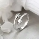 Amazing Heart Design Silver Plated Adjustable Ring  For Women