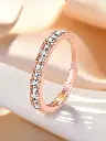 Rose Gold-Plated American Diamond Studded Finger Ring
