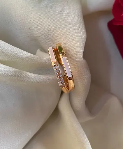 Adjustable Rose Gold AD Ring