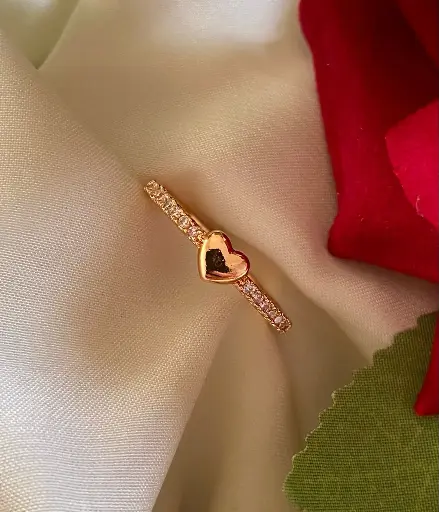 Adjustable Rose Gold AD Ring