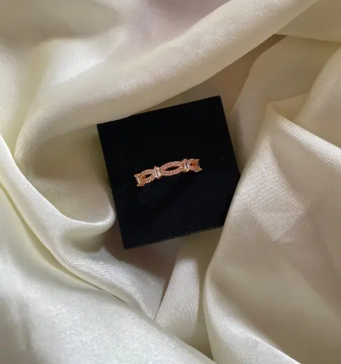 Rose Gold Plated American Diamond Ring