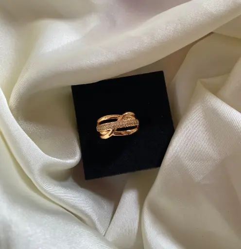 Rose Gold Plated American Diamond Ring
