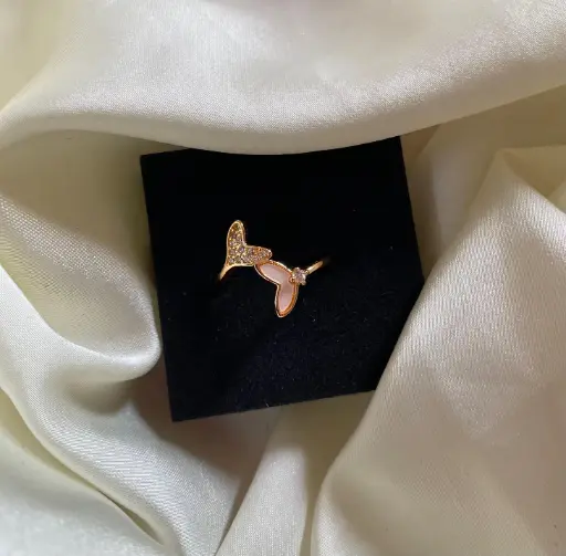 Rose Gold Plated American Diamond Ring 