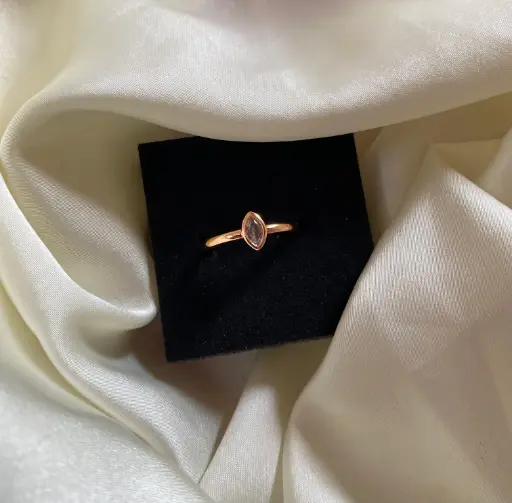 Rose gold Plated American Diamond Ring 