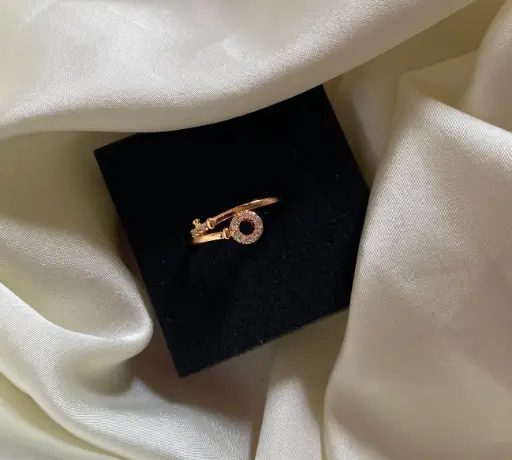 Rose Gold Plated American Diamond Ring  