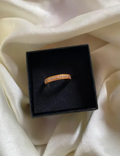 Rose Gold Plated American Diamond Ring 