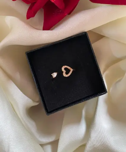 Rose Gold Plated American Diamond Ring