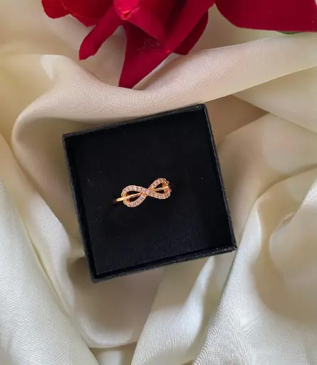 Rose Gold Plated American Diamond Ring