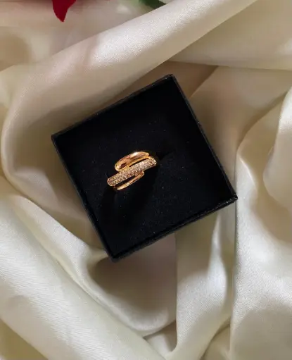 Rose Gold Plated American Diamond Ring