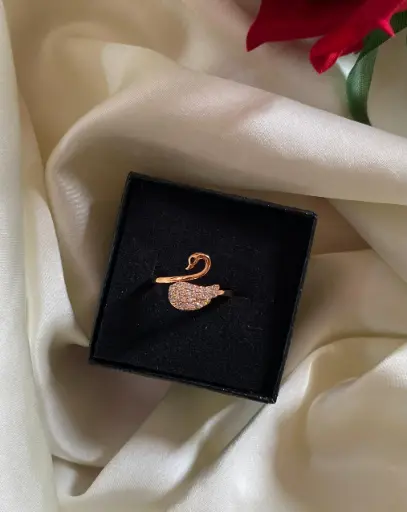 Rose Gold Plated American Diamond Ring