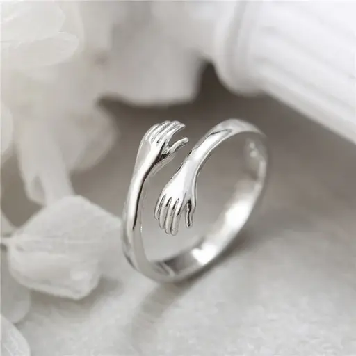 Amazing Heart Design Silver Plated Adjustable Ring  For Women