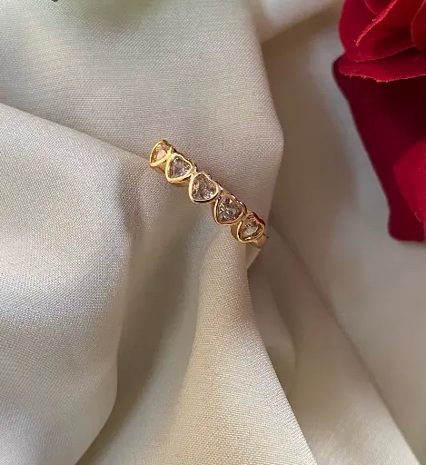 Adjustable Rose Gold AD Ring